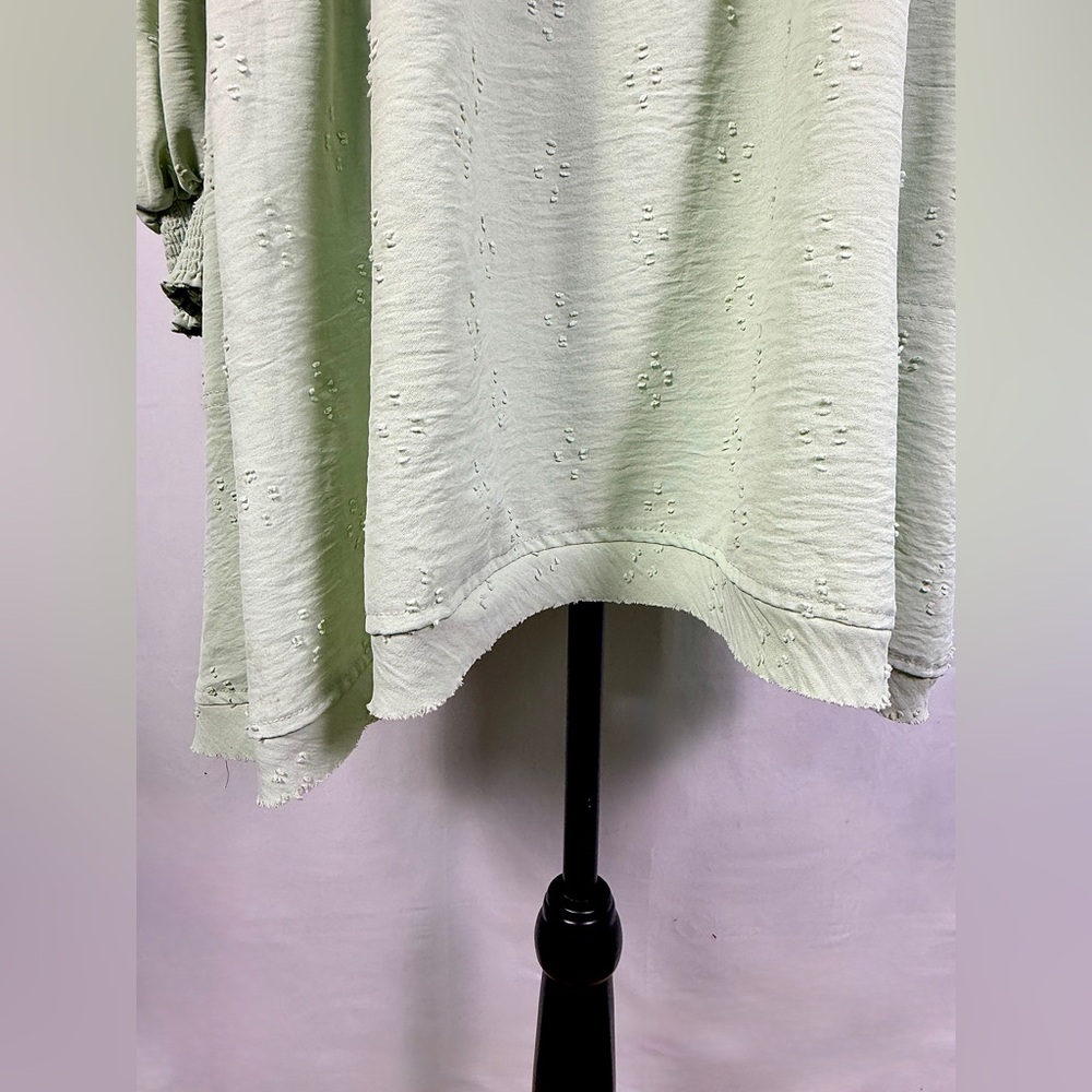 Blu Pepper Sage Green Cottagecore Babydoll Dress Boho Size L - Picture 3 of 9